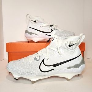 Nike Alpha Huarache NXT DJ6517-100 White Metal Baseball Cleat Men Size Various